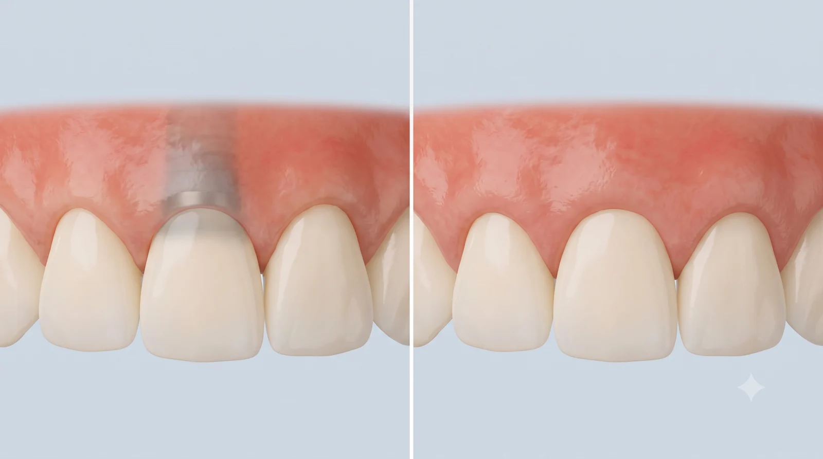 İnce diş etili implant ile greft sonrası kalın dokulu implantın karşılaştırması